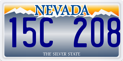 NV license plate 15C208