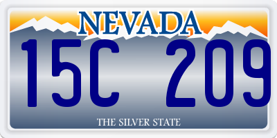 NV license plate 15C209
