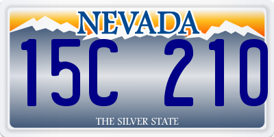 NV license plate 15C210