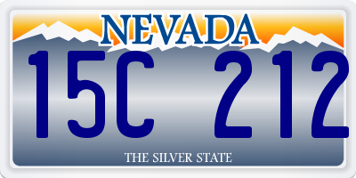 NV license plate 15C212