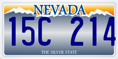 NV license plate 15C214