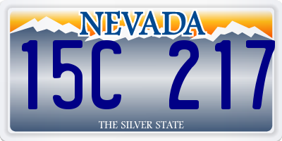 NV license plate 15C217