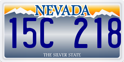 NV license plate 15C218