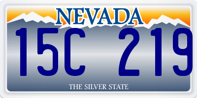 NV license plate 15C219