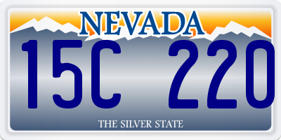 NV license plate 15C220