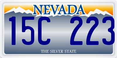 NV license plate 15C223