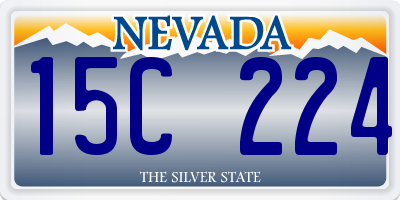 NV license plate 15C224