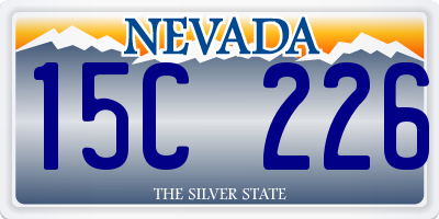 NV license plate 15C226