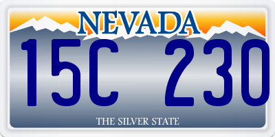 NV license plate 15C230