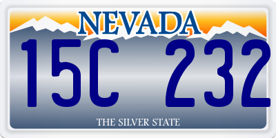 NV license plate 15C232