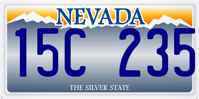 NV license plate 15C235