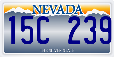 NV license plate 15C239