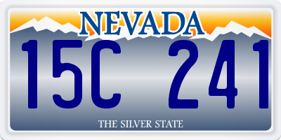 NV license plate 15C241