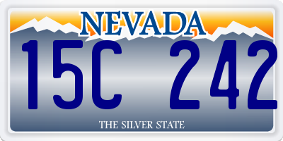 NV license plate 15C242