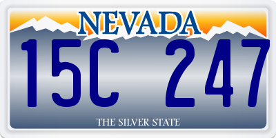 NV license plate 15C247