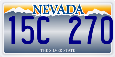 NV license plate 15C270