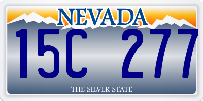 NV license plate 15C277