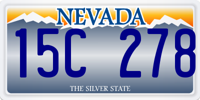 NV license plate 15C278