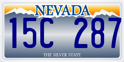 NV license plate 15C287