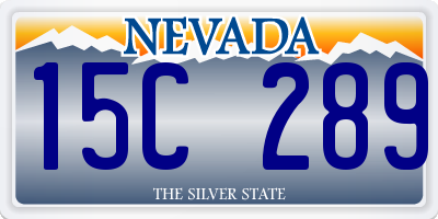 NV license plate 15C289