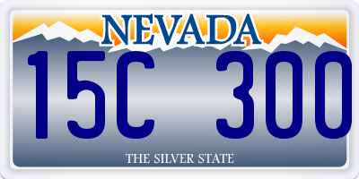 NV license plate 15C300