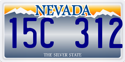 NV license plate 15C312