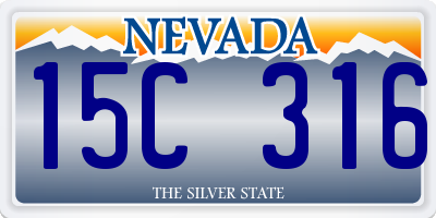 NV license plate 15C316