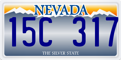 NV license plate 15C317