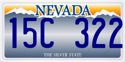 NV license plate 15C322