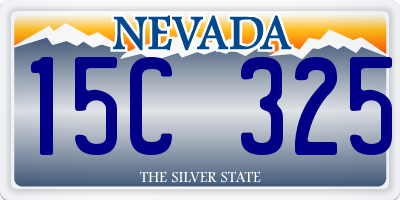NV license plate 15C325