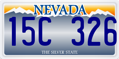 NV license plate 15C326