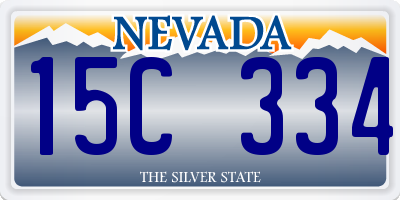 NV license plate 15C334