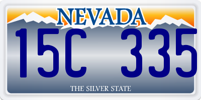 NV license plate 15C335