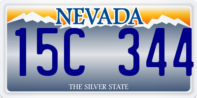 NV license plate 15C344