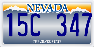 NV license plate 15C347