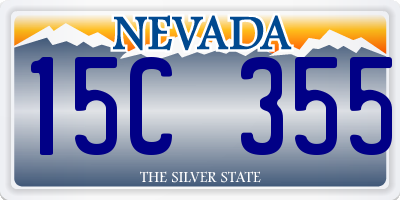 NV license plate 15C355