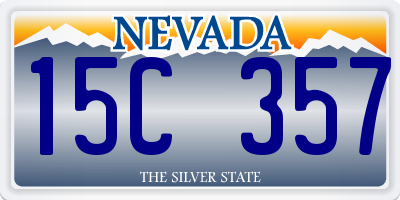 NV license plate 15C357