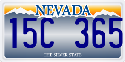 NV license plate 15C365