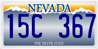 NV license plate 15C367