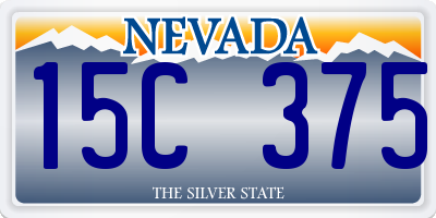 NV license plate 15C375