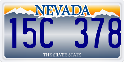 NV license plate 15C378
