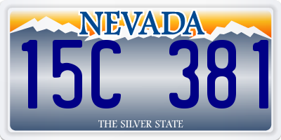 NV license plate 15C381