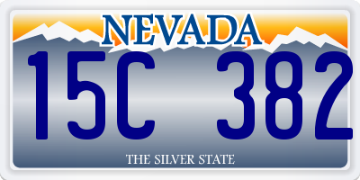 NV license plate 15C382