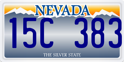 NV license plate 15C383