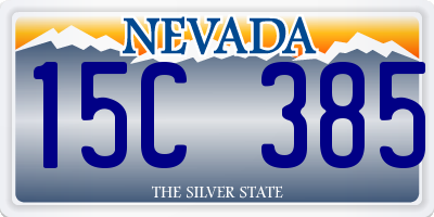 NV license plate 15C385