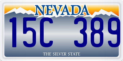 NV license plate 15C389