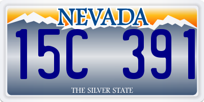 NV license plate 15C391