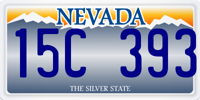 NV license plate 15C393