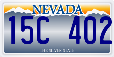 NV license plate 15C402