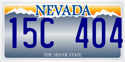 NV license plate 15C404